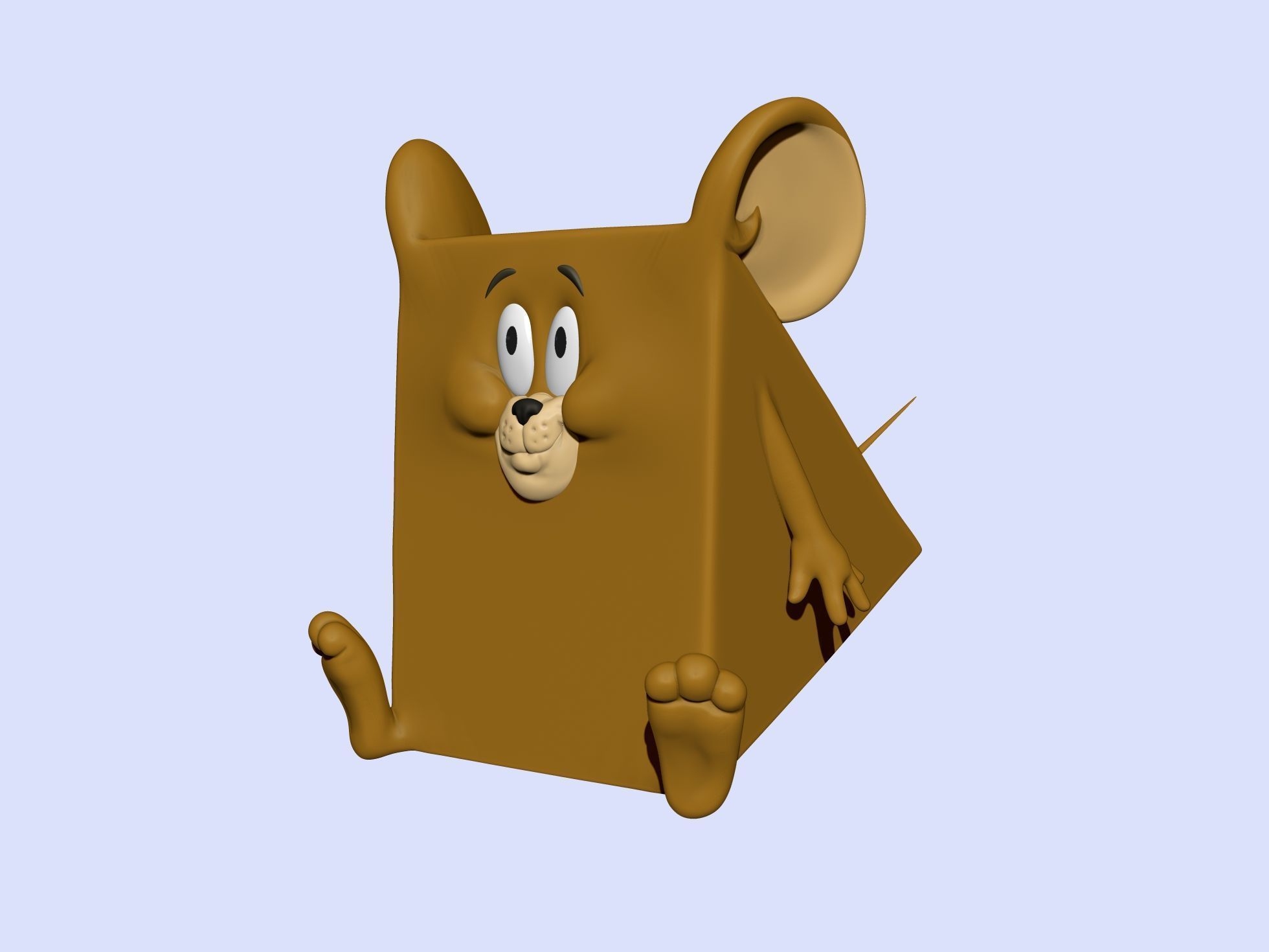 Triangle mouse JERRY for 3D printing STL 3D print model_28