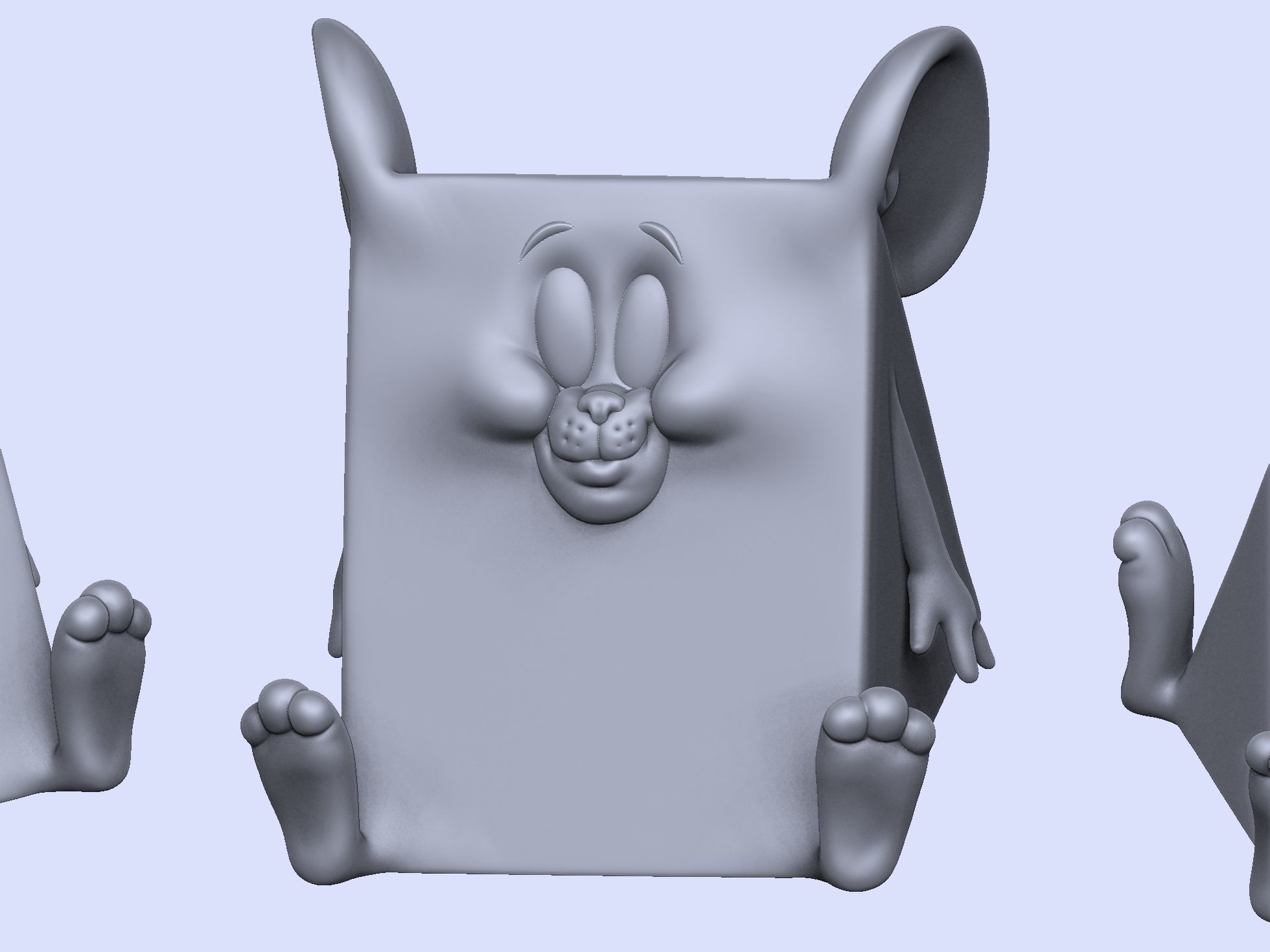Triangle mouse JERRY for 3D printing STL 3D print model_16