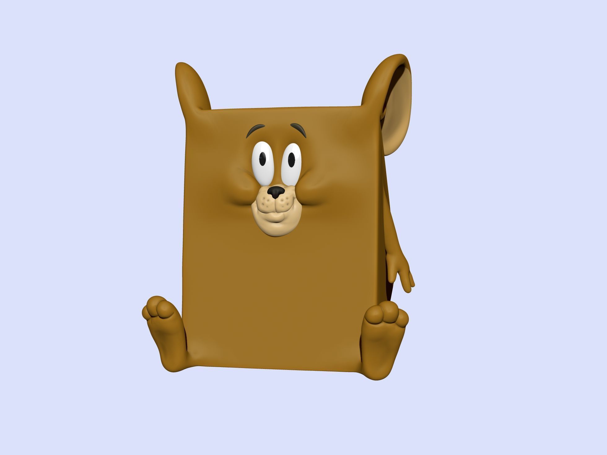 Triangle mouse JERRY for 3D printing STL 3D print model_27