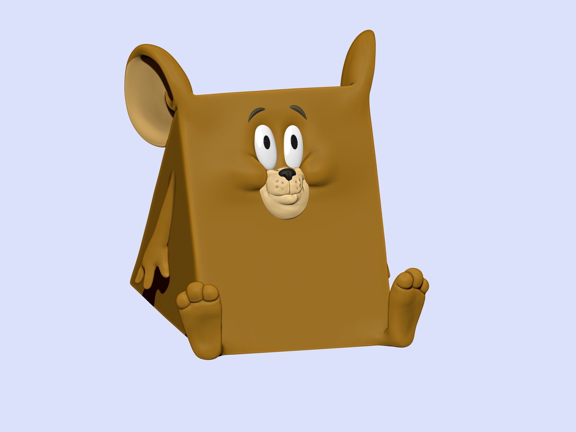 Triangle mouse JERRY for 3D printing STL 3D print model_23