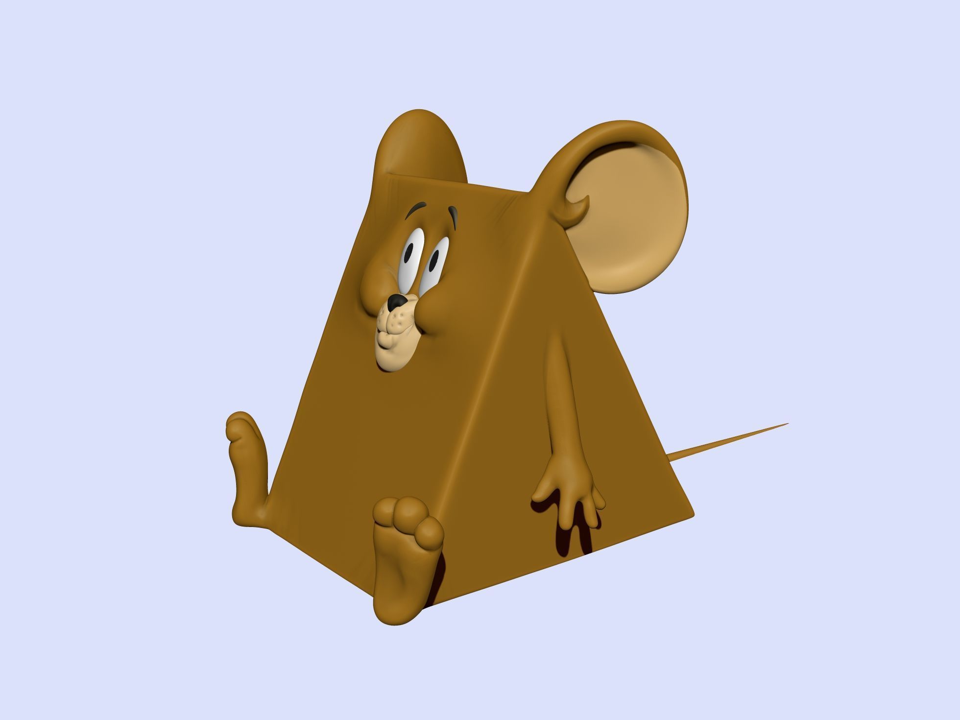 Triangle mouse JERRY for 3D printing STL 3D print model_29