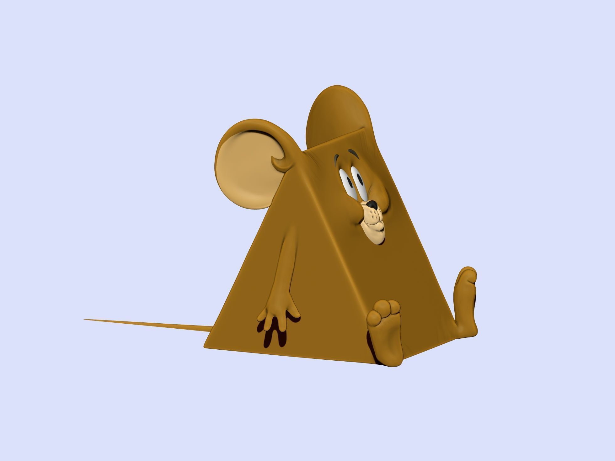 Triangle mouse JERRY for 3D printing STL 3D print model_24