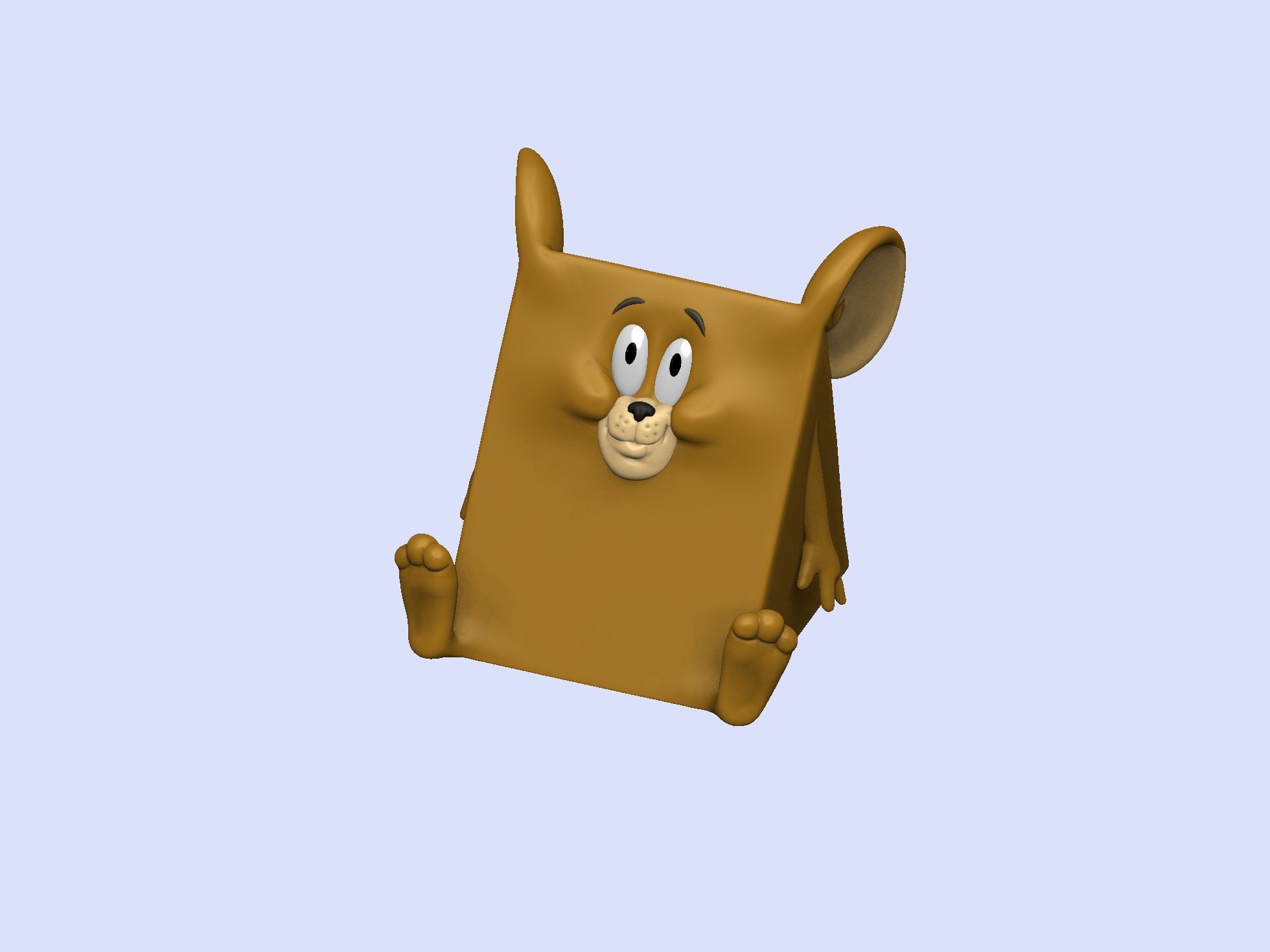 Triangle mouse JERRY for 3D printing STL 3D print model_4