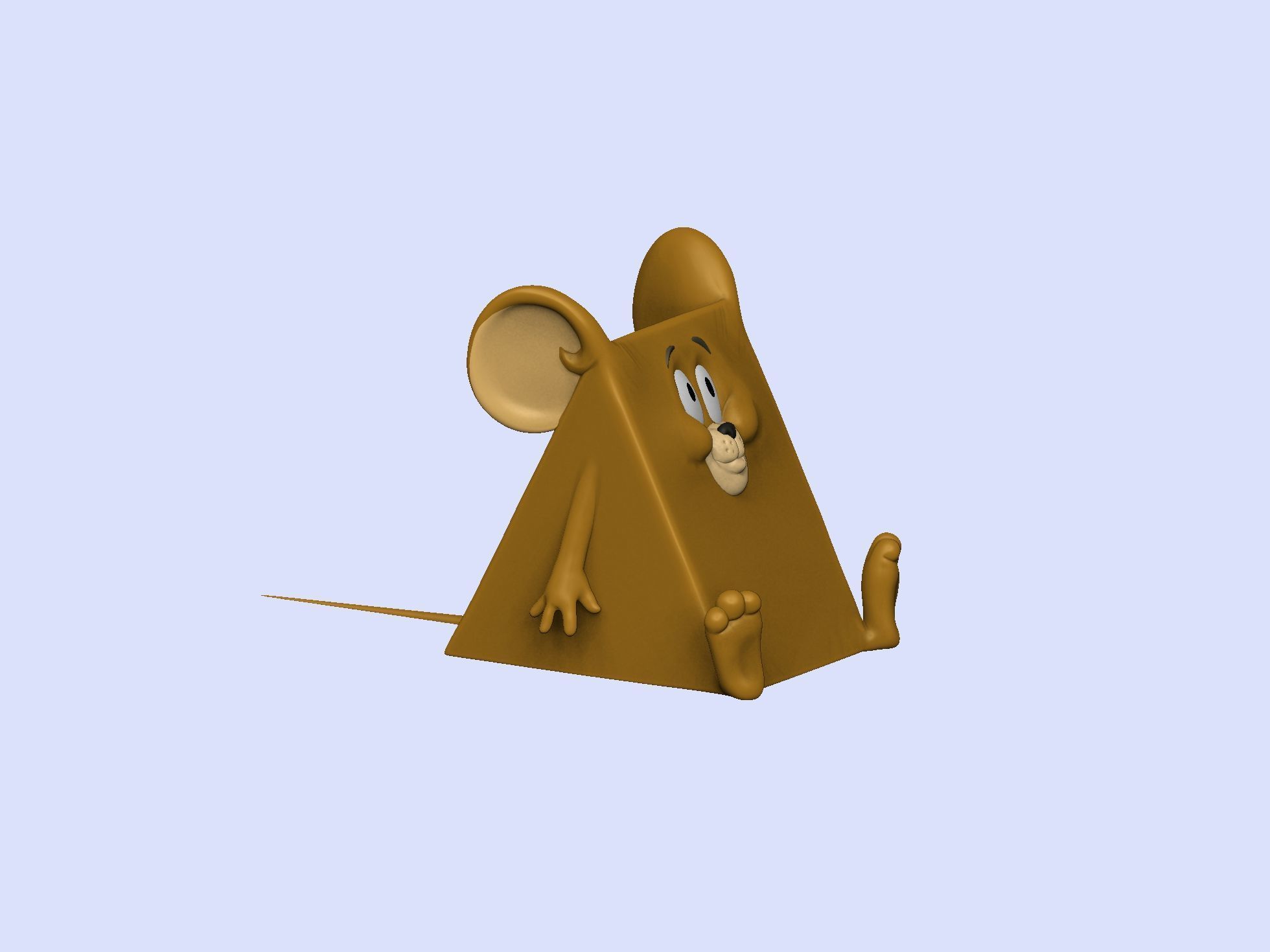 Triangle mouse JERRY for 3D printing STL 3D print model_2