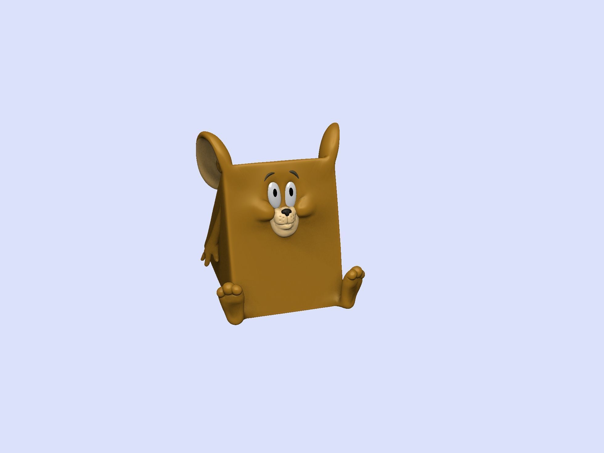 Triangle mouse JERRY for 3D printing STL 3D print model_11