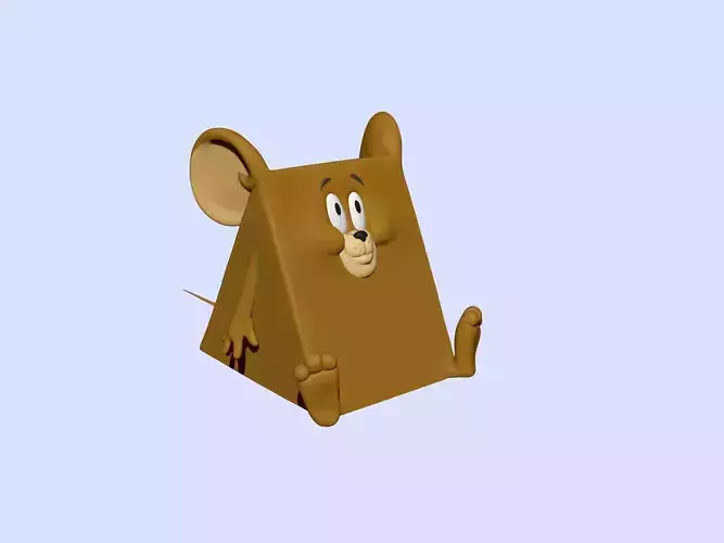 Triangle mouse JERRY for 3D printing STL 3D print model