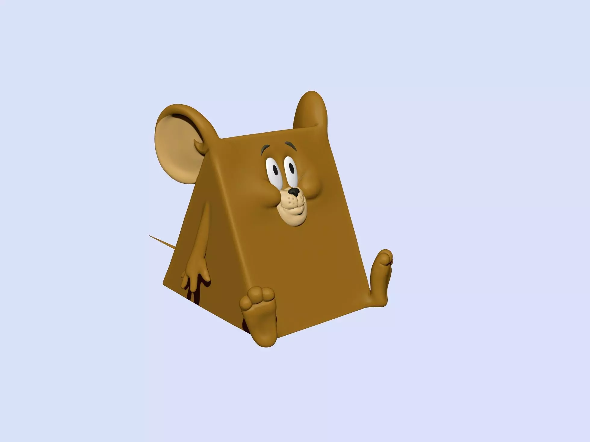 Triangle mouse JERRY for 3D printing STL 3D print model_0