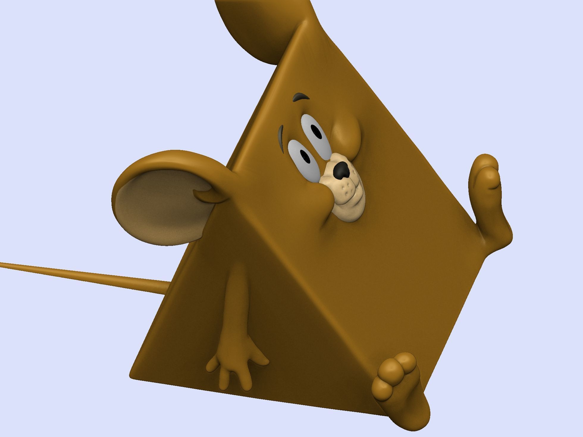 Triangle mouse JERRY for 3D printing STL 3D print model_6