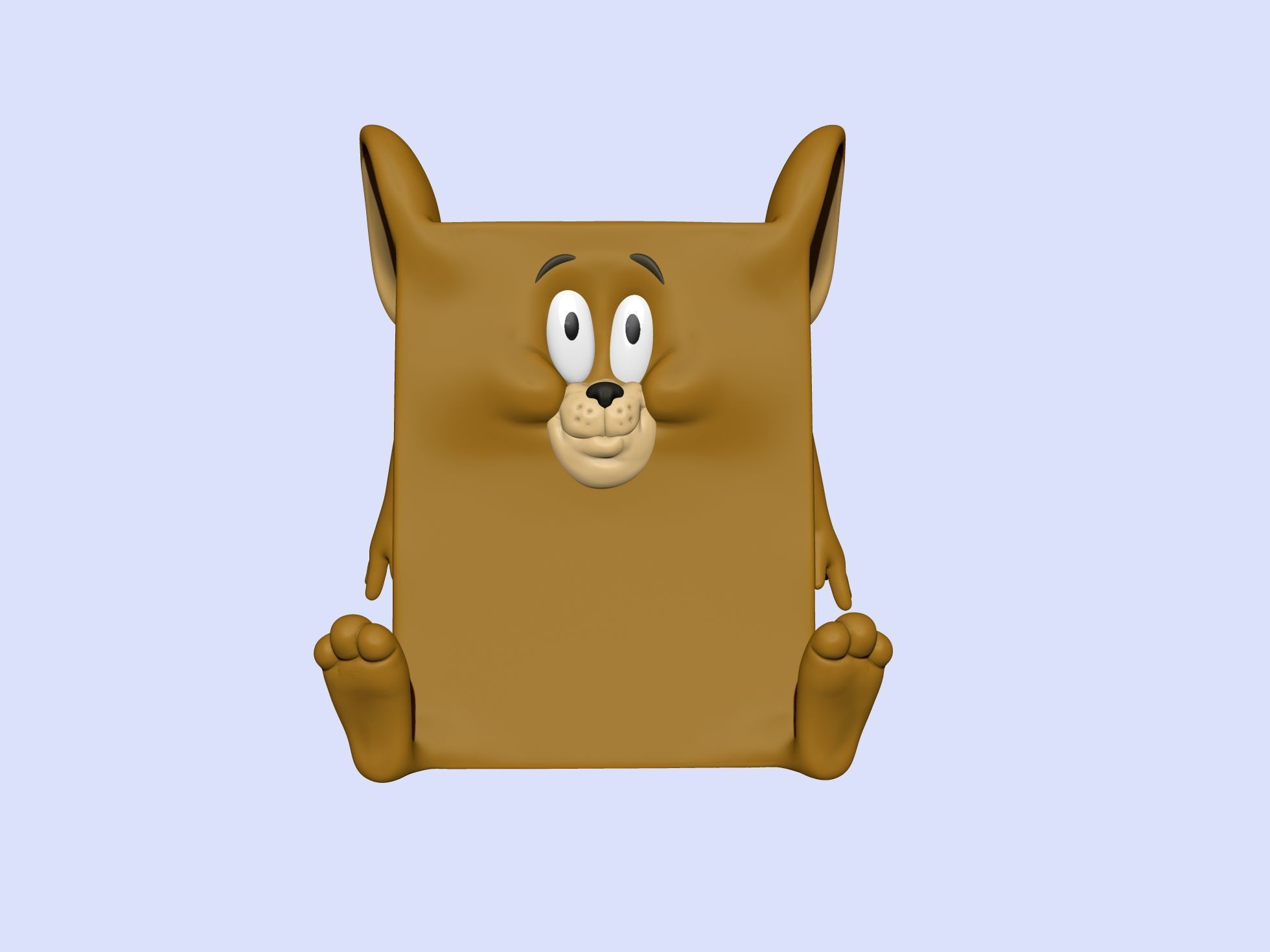 Triangle mouse JERRY for 3D printing STL 3D print model_26