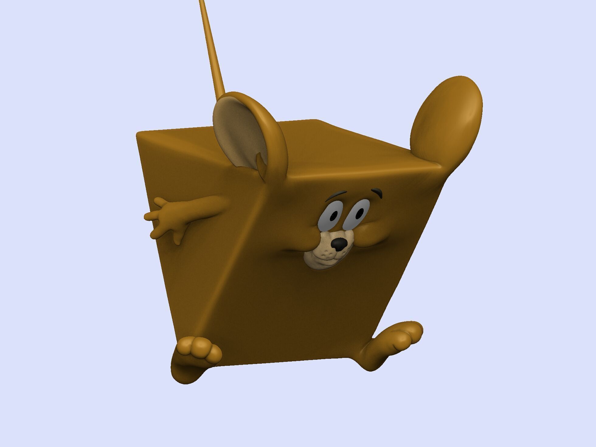 Triangle mouse JERRY for 3D printing STL 3D print model_8