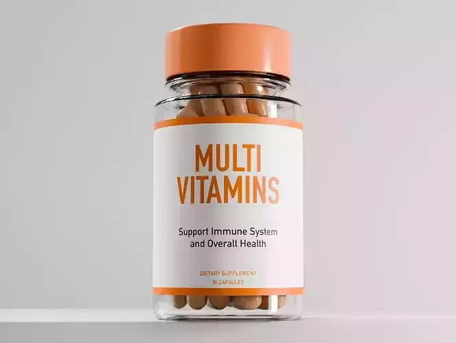 Multi Vitamins Bottle