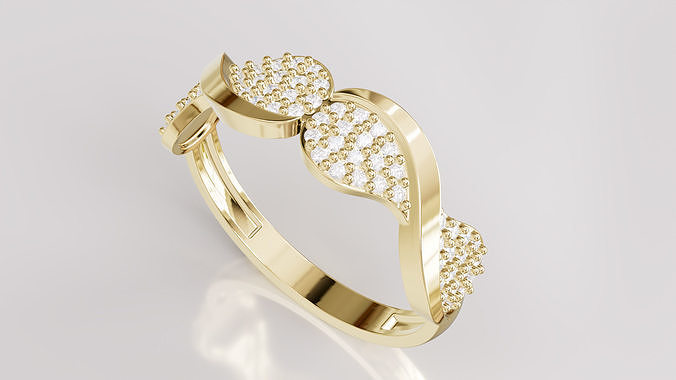 Jewelry Diamond Ring Model RG45 Free 3D print model