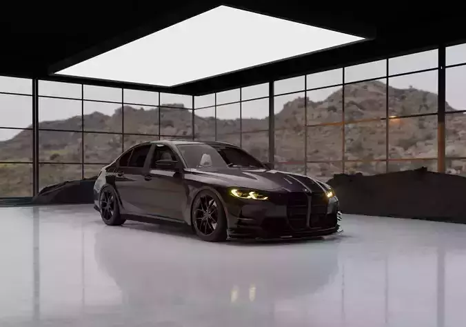 MIRRORED GARAGE AUTOMOTIVE  Blender File