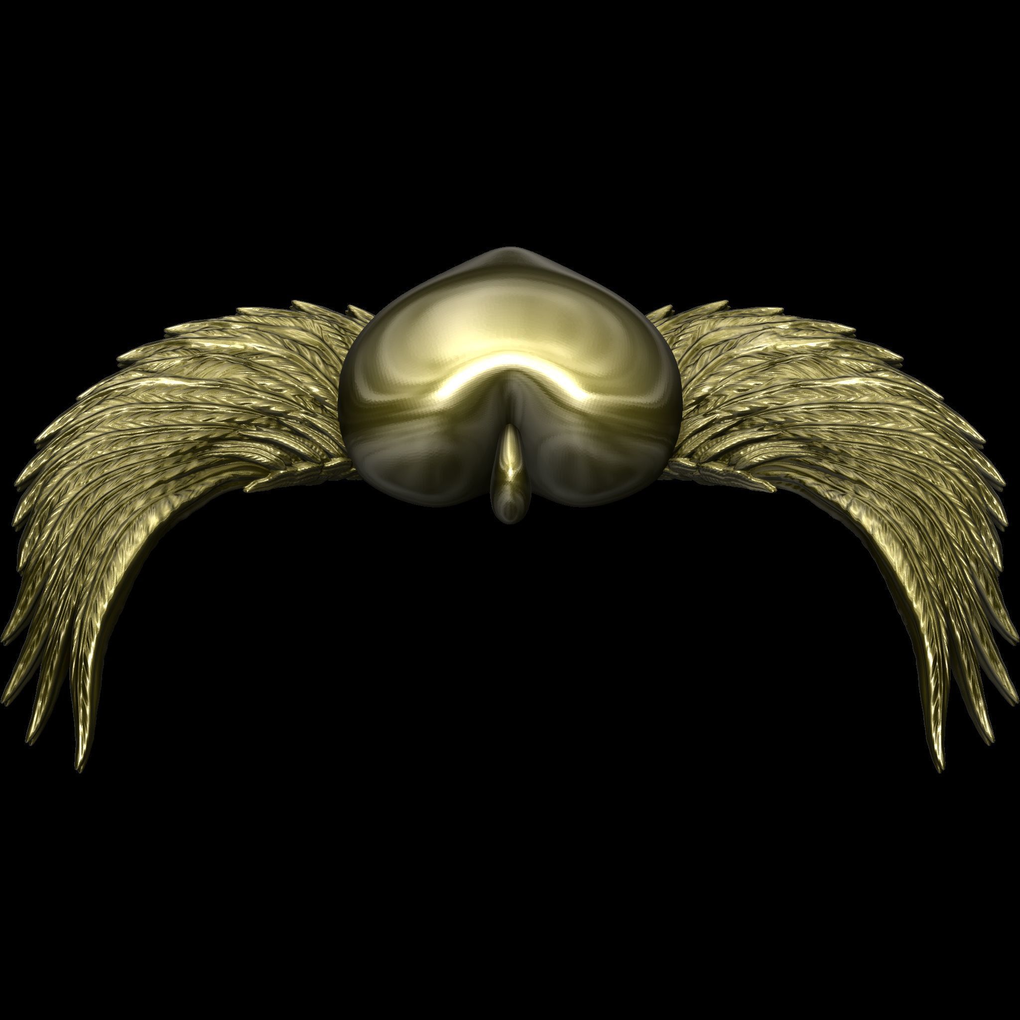 The Winged Heart Pendant 3D print model_9