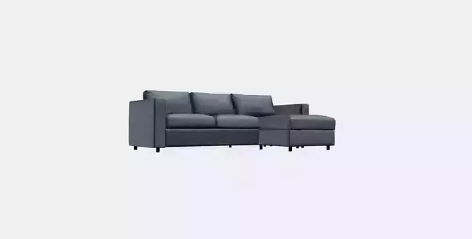 VIMLE 3-seat sofa with chaise longue
