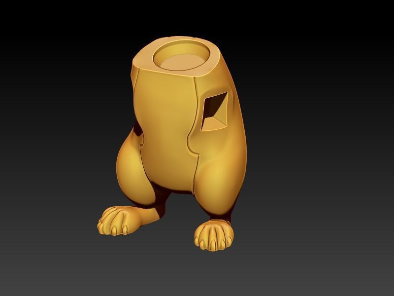 The Squirrel and a Nut 3D print model_9