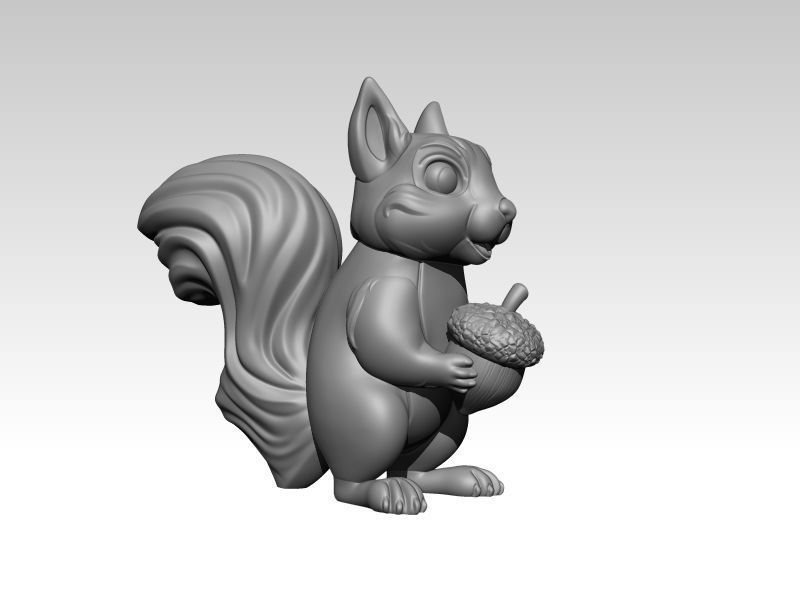 The Squirrel and a Nut 3D print model_4