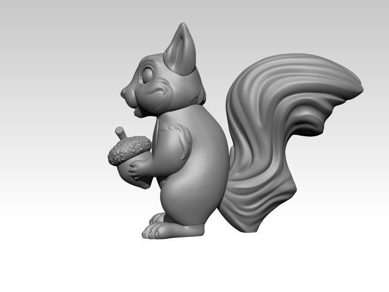 The Squirrel and a Nut 3D print model_3