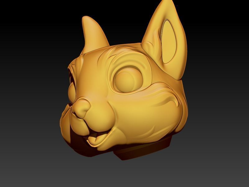 The Squirrel and a Nut 3D print model_10