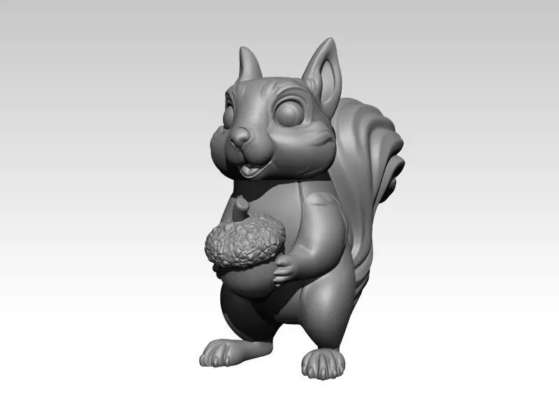 The Squirrel and a Nut 3D print model_0