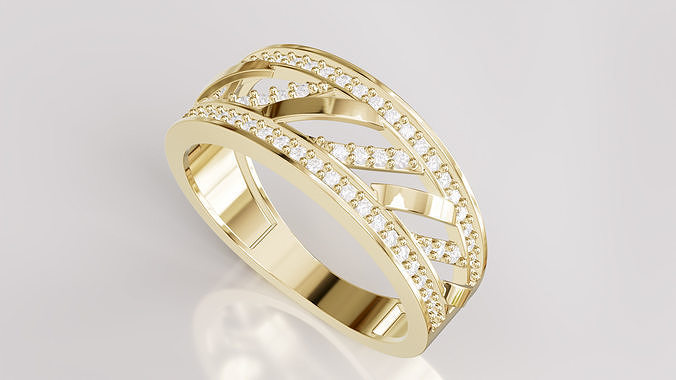 Jewelry Diamond Ring Model RG48 Free 3D print model