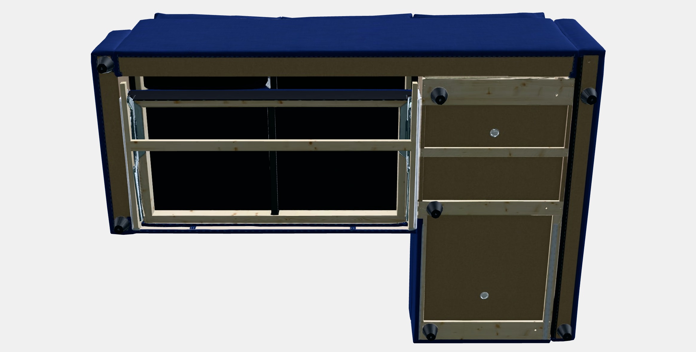 FRIHETEN Corner sofa-bed with storage Low-poly 3D model_4