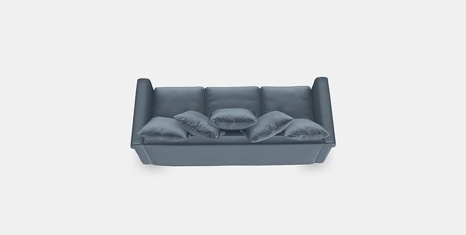 GRONLID 3-seat sofa Low-poly 3D model 2