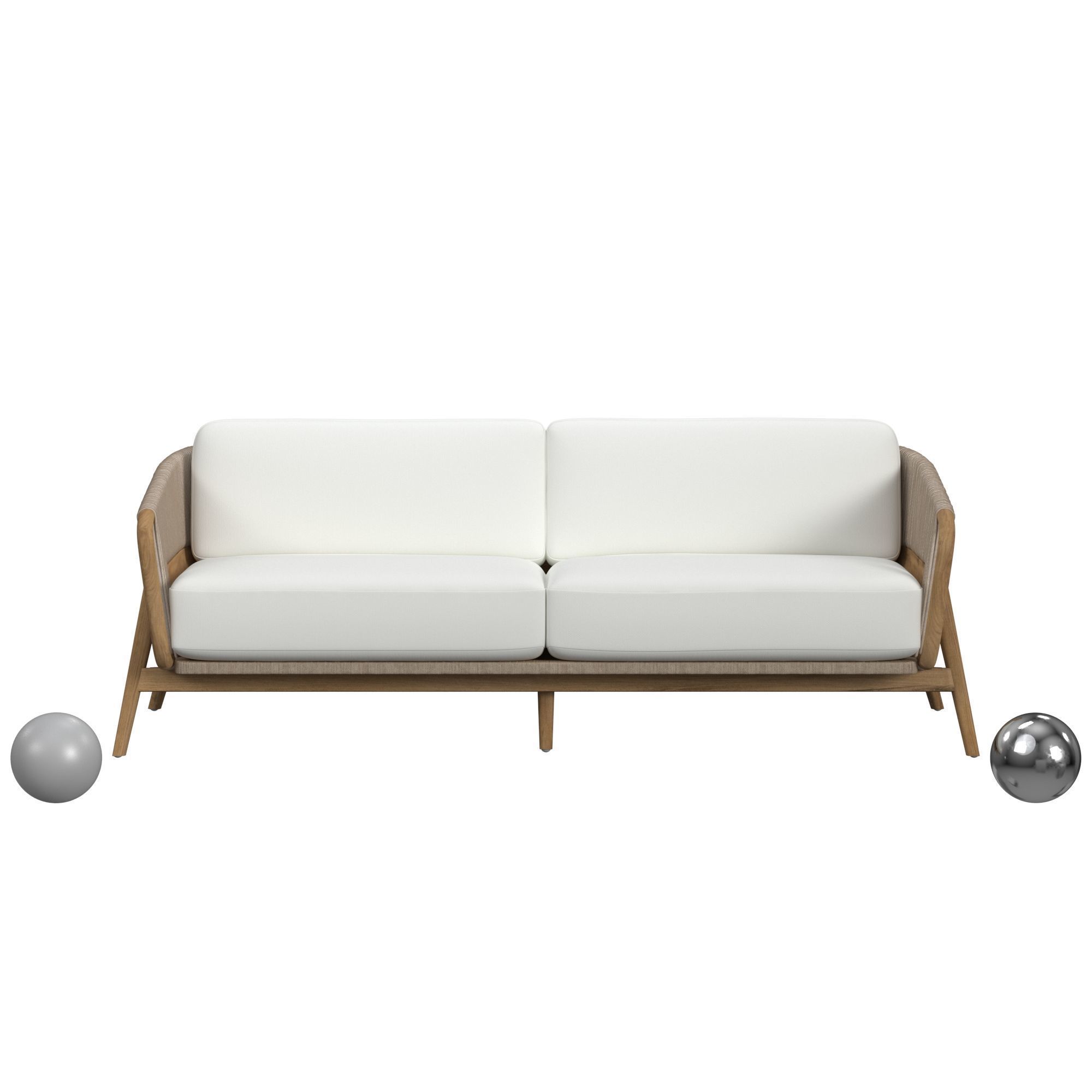 Casey Sofa - Taupe 3D model_1