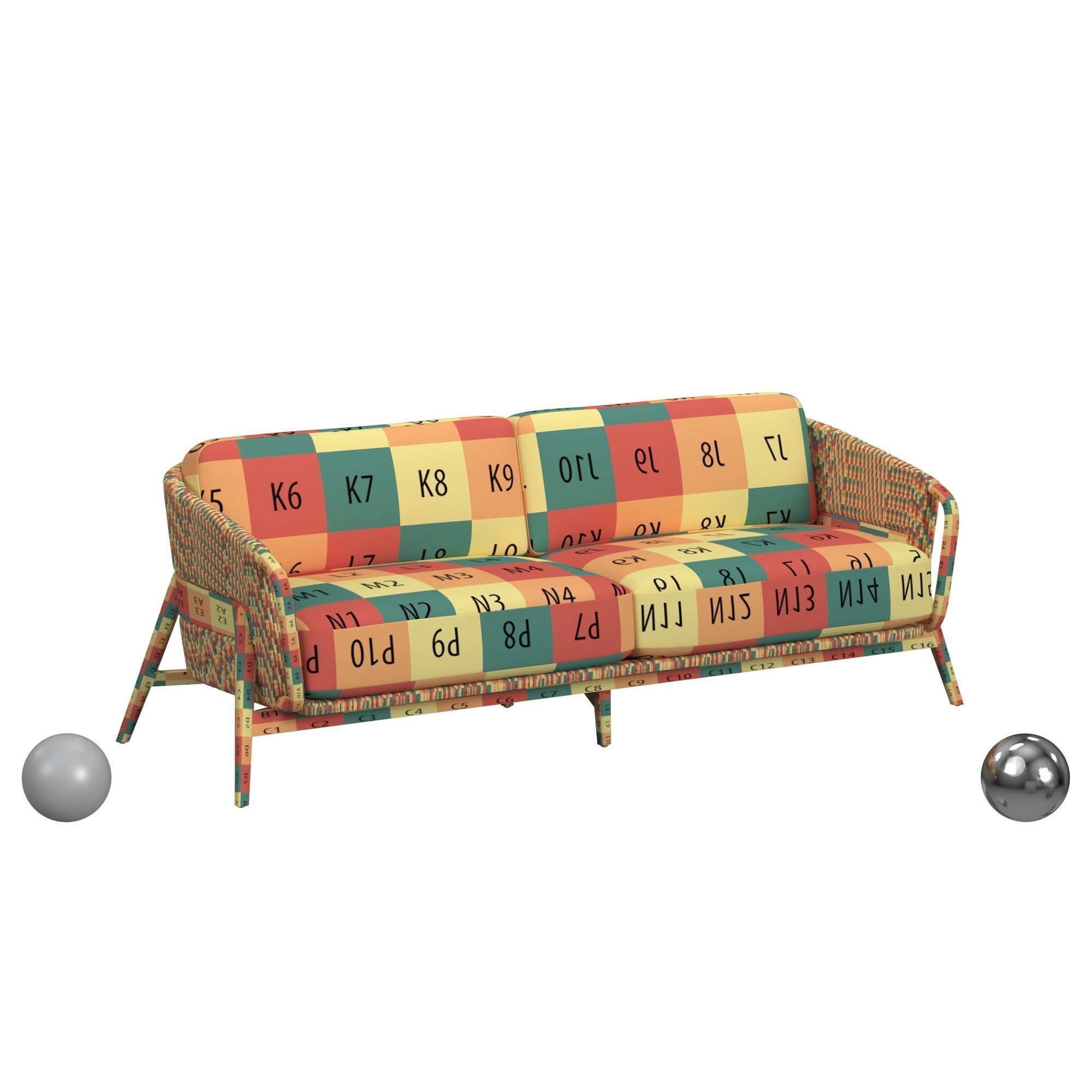 Casey Sofa - Taupe 3D model_2