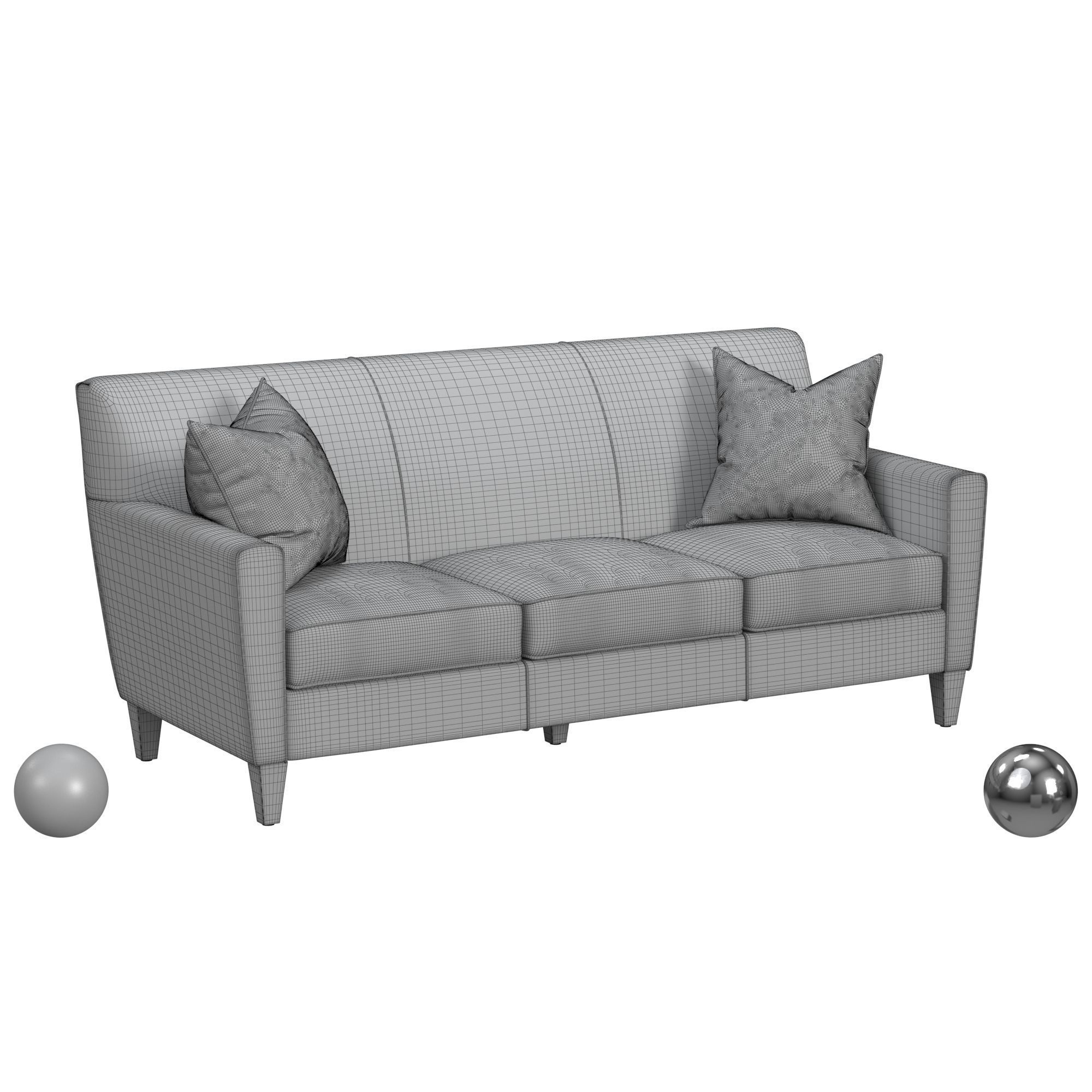 Digby Sofa Low-poly 3D model_3