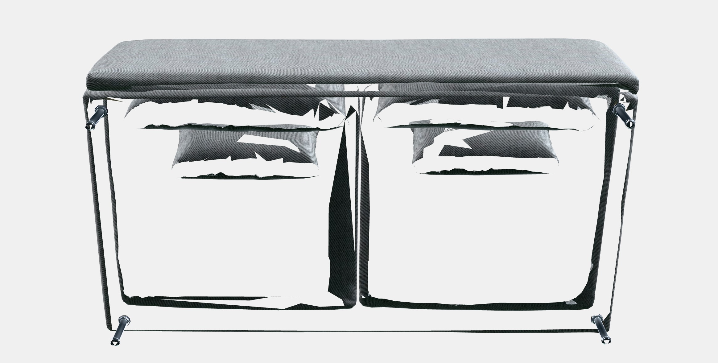 SODERHAMN 3-seat section Low-poly 3D model_7