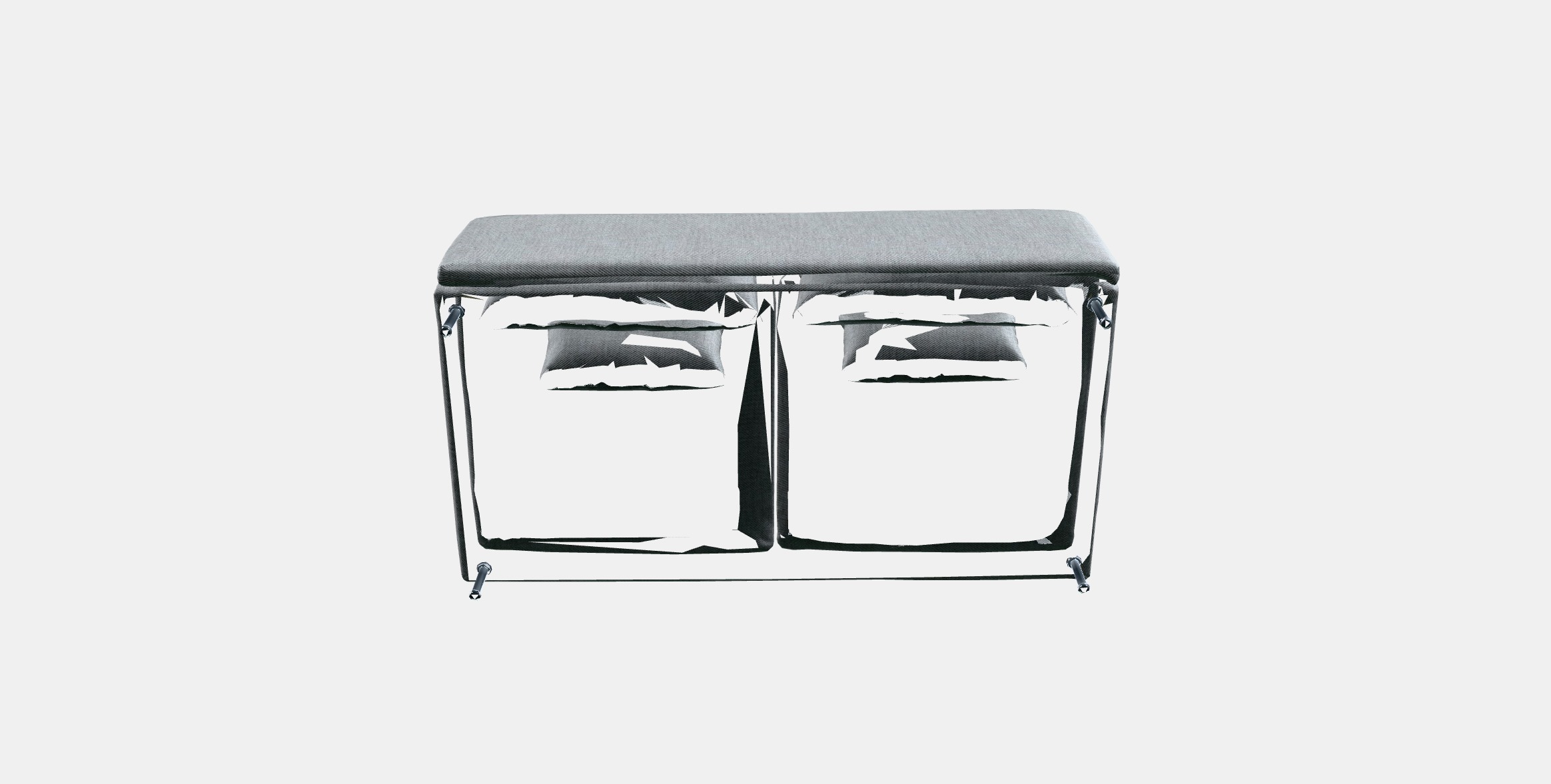 SODERHAMN 3-seat section Low-poly 3D model_2