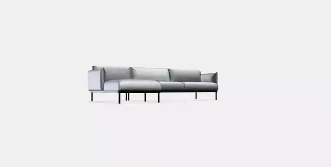 APPLARYD 4-seat sofa with chaise longue