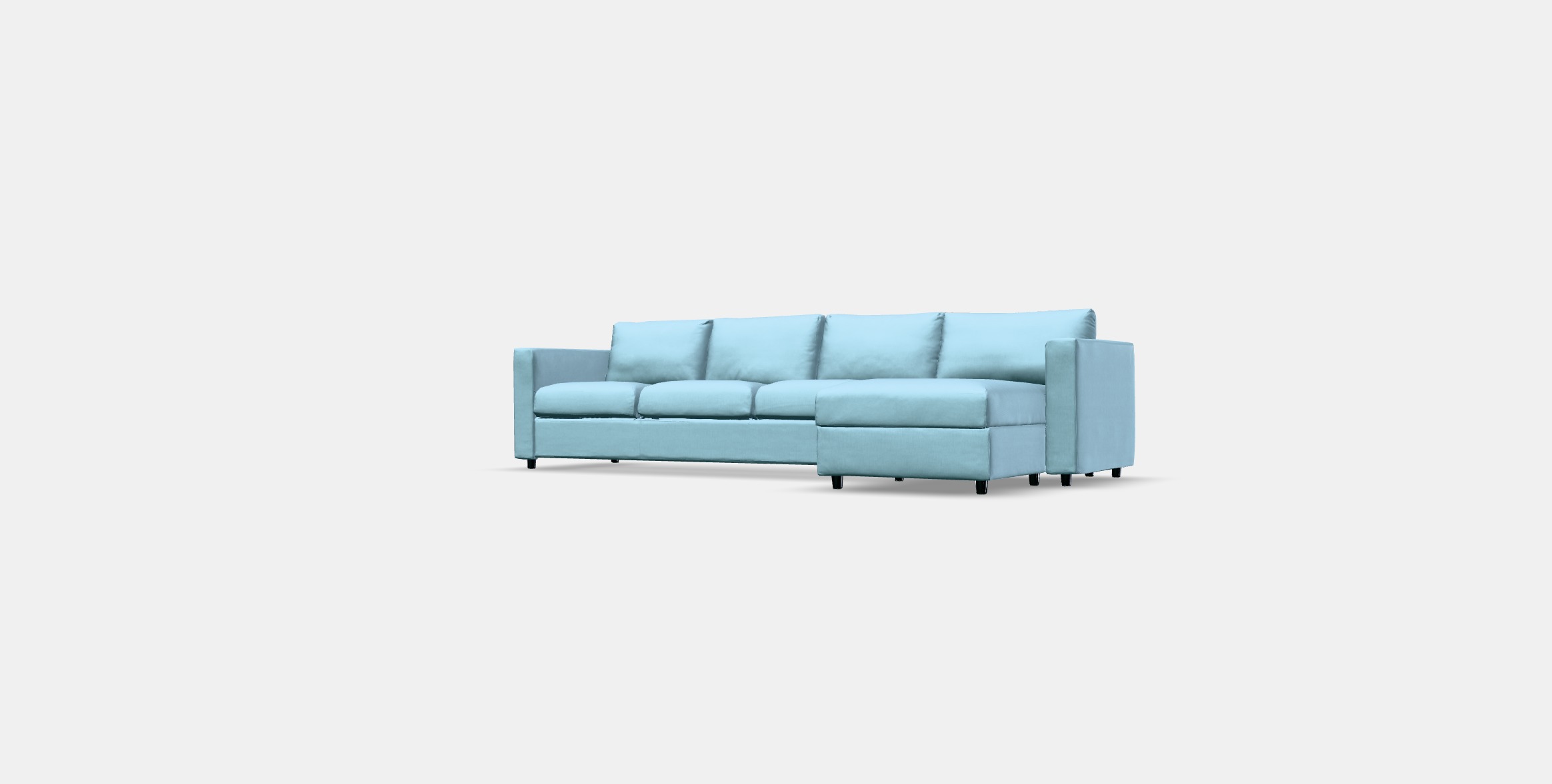 VIMLE 4-seat sofa with chaise longue Low-poly 3D model_10