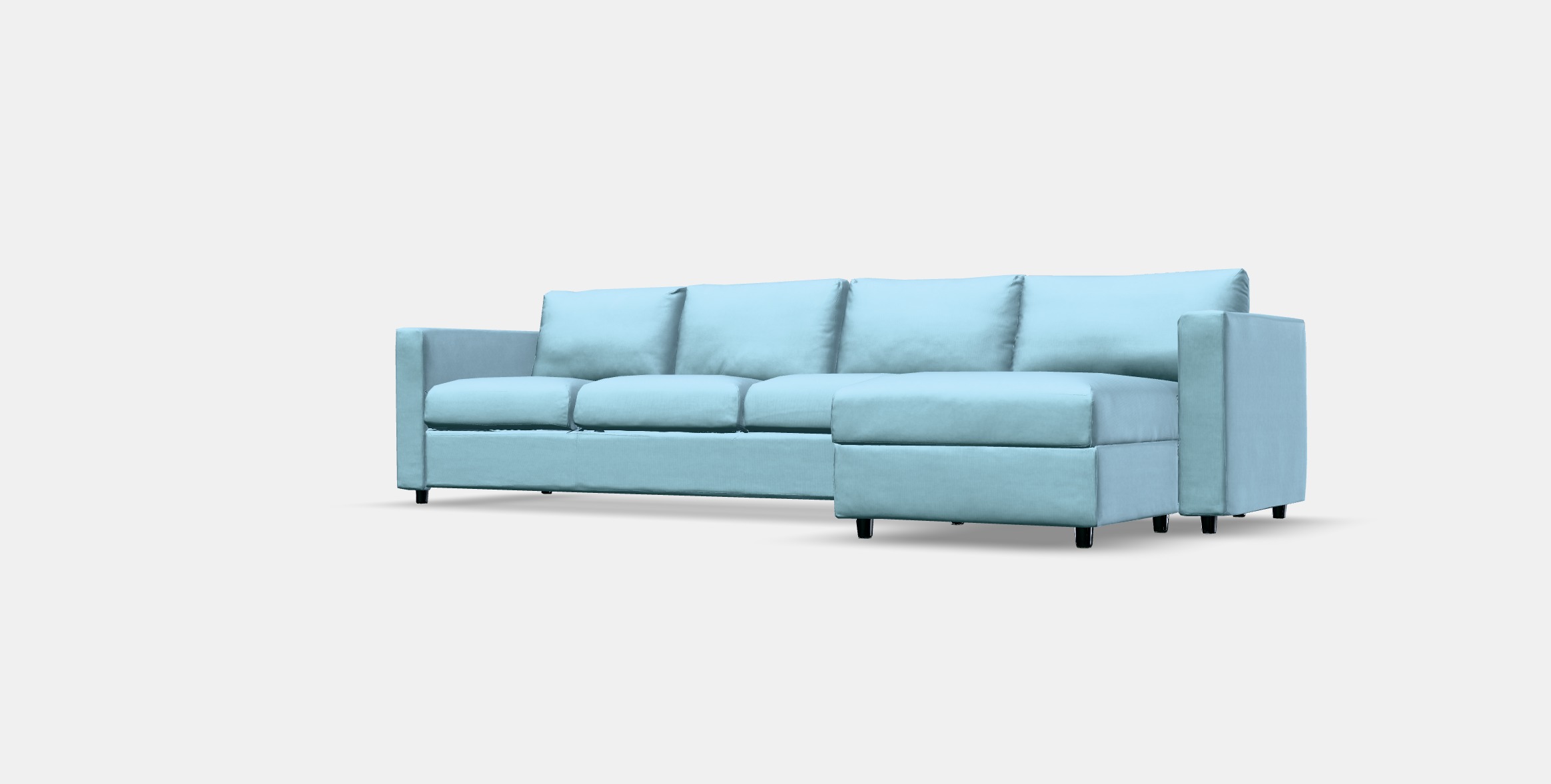 VIMLE 4-seat sofa with chaise longue Low-poly 3D model_13