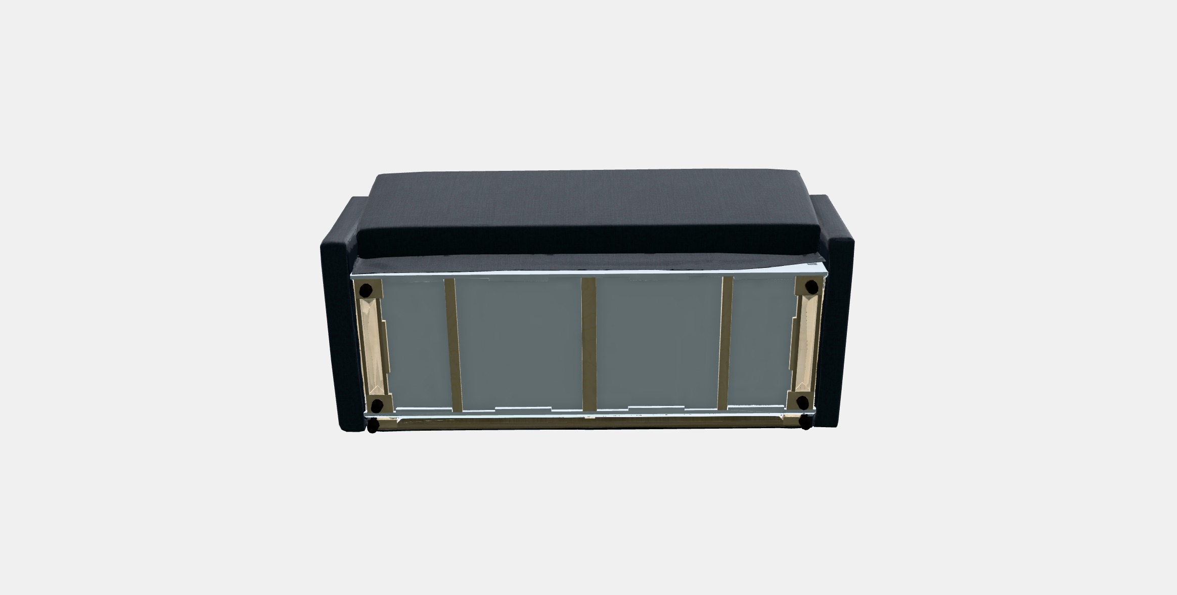 FRIHETEN Three-seat sofa-bed Low-poly 3D model_4