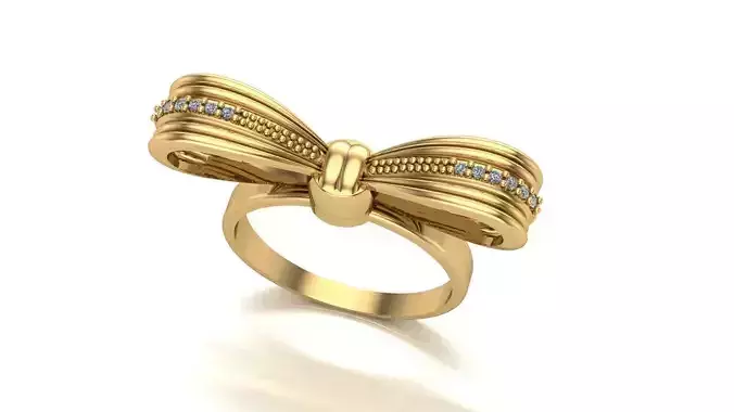 Bow Ring 3D print model