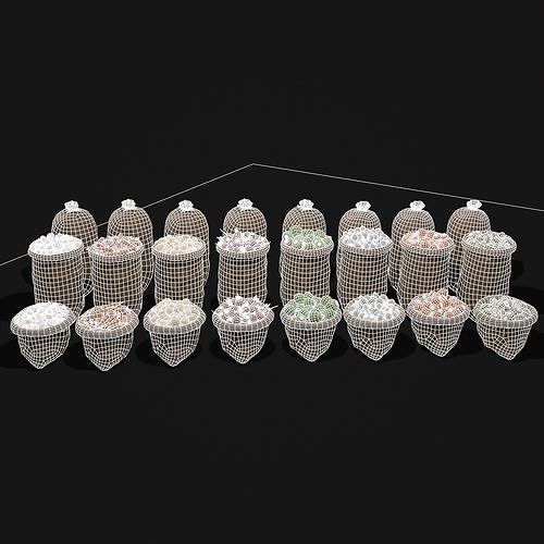 Sacks of Veggies Low-poly 3D model 4