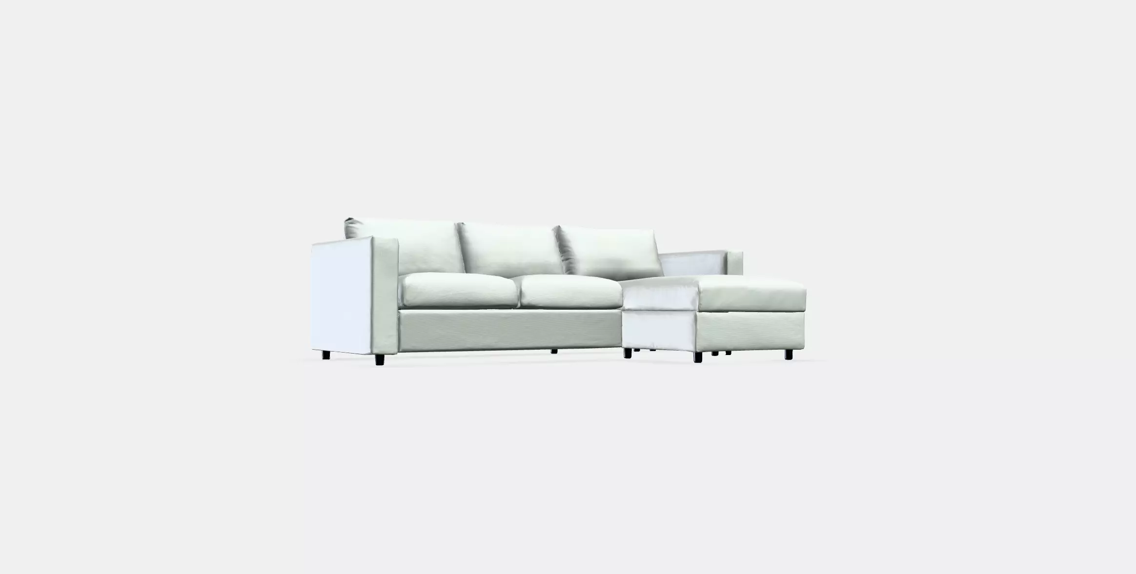 VIMLE 3-seat sofa with chaise longue 2 Low-poly 3D model_0