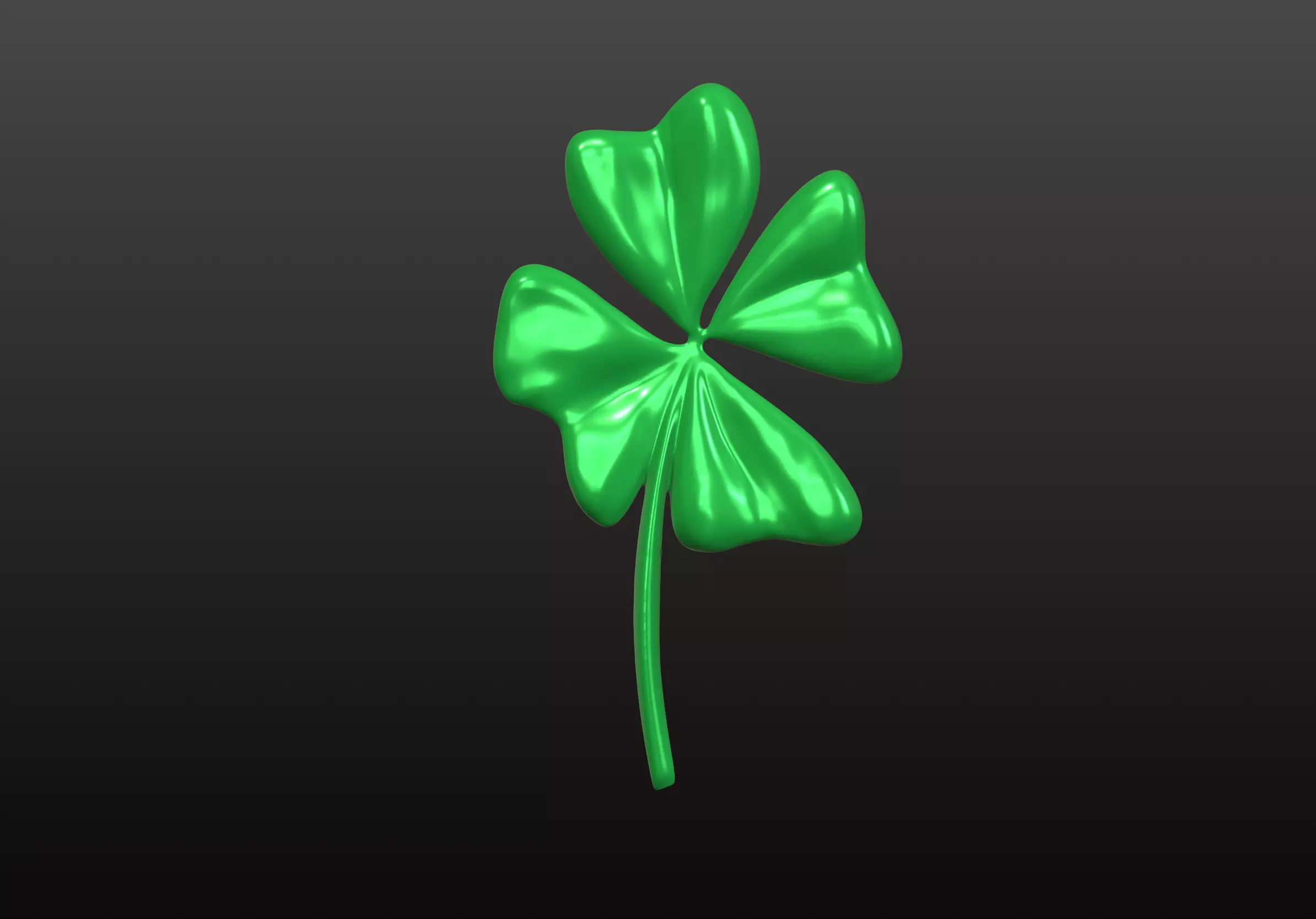 Four Leaf Clover STL Model for CNC and 3D Printing Lucky Decor Free 3D print model