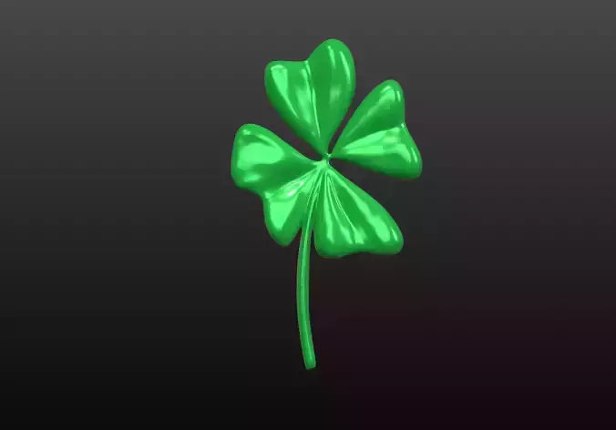 Four Leaf Clover STL Model for CNC and 3D Printing  Lucky Decor Free 3D print model