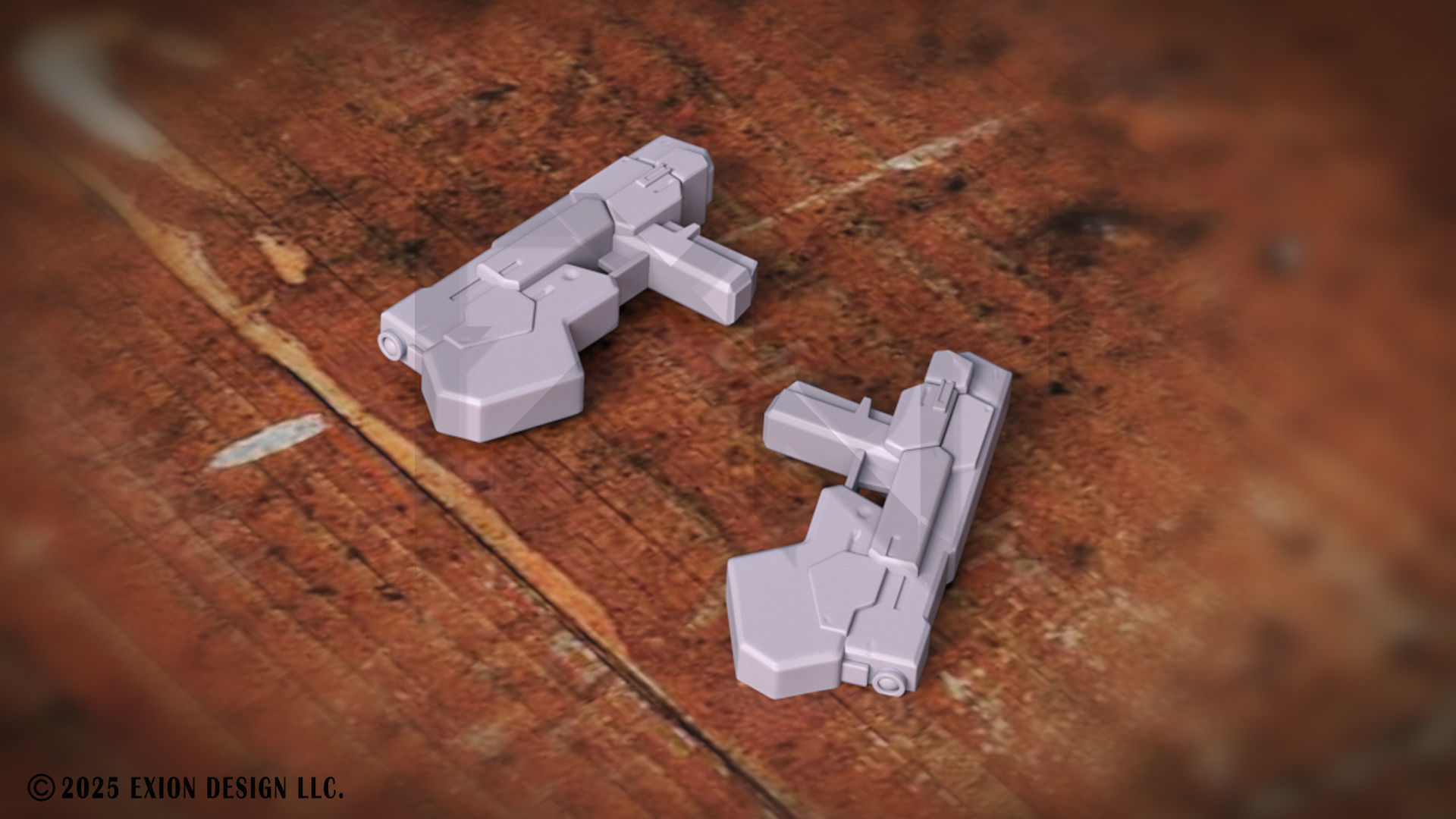 Gundam Dynames GN Beam Pistol - Game-Ready - 3D-Printable Low-poly 3D model_13