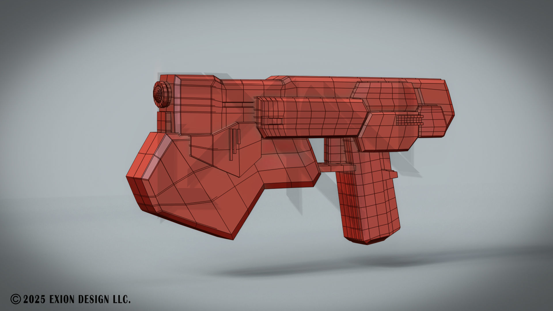 Gundam Dynames GN Beam Pistol - Game-Ready - 3D-Printable Low-poly 3D model_3