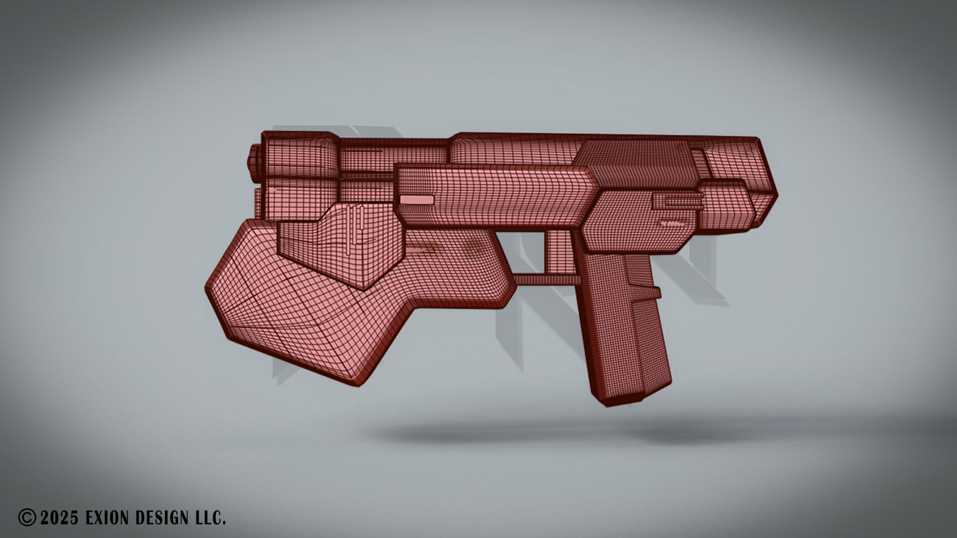 Gundam Dynames GN Beam Pistol - Game-Ready - 3D-Printable Low-poly 3D model_8