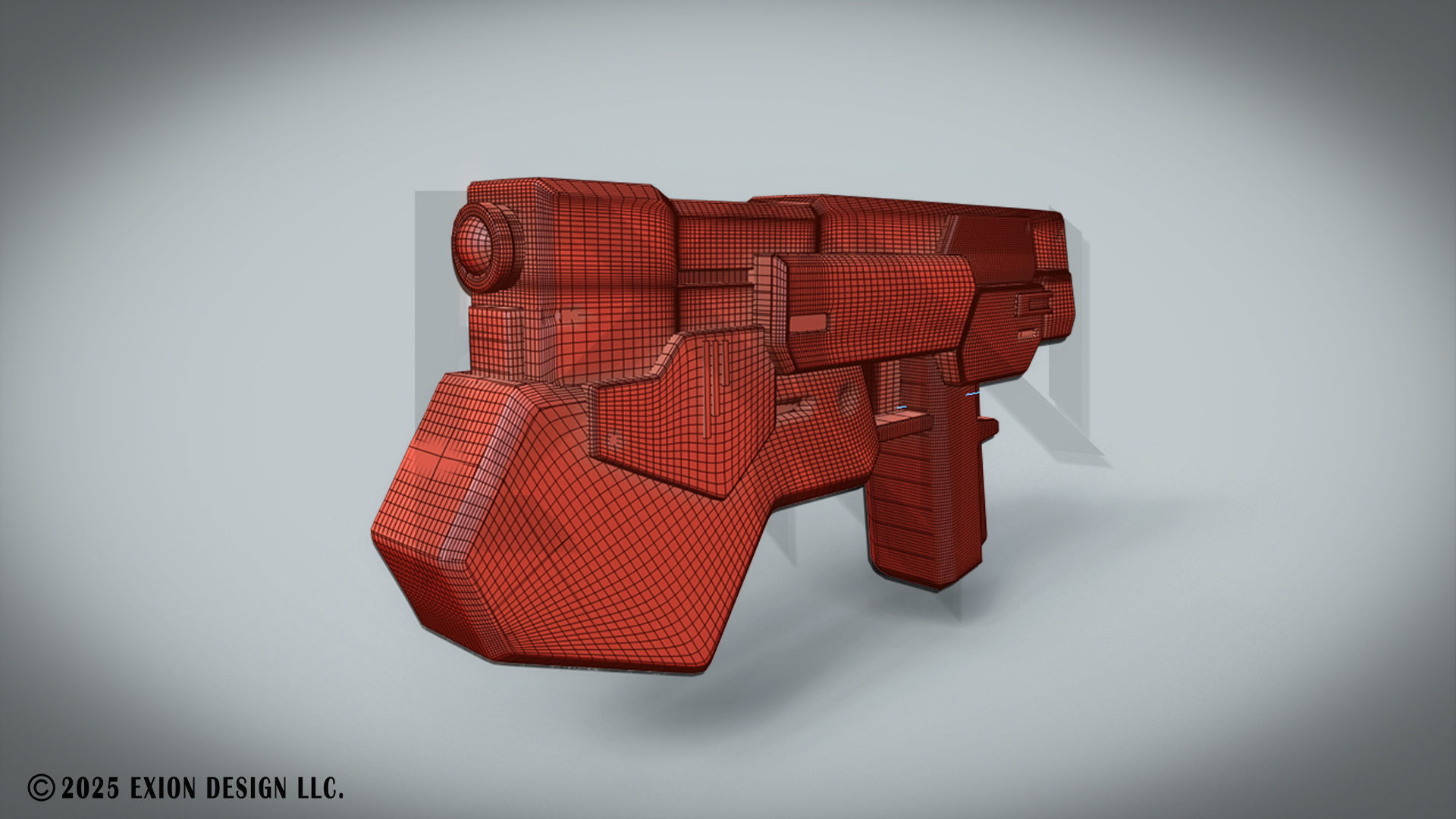 Gundam Dynames GN Beam Pistol - Game-Ready - 3D-Printable Low-poly 3D model_5
