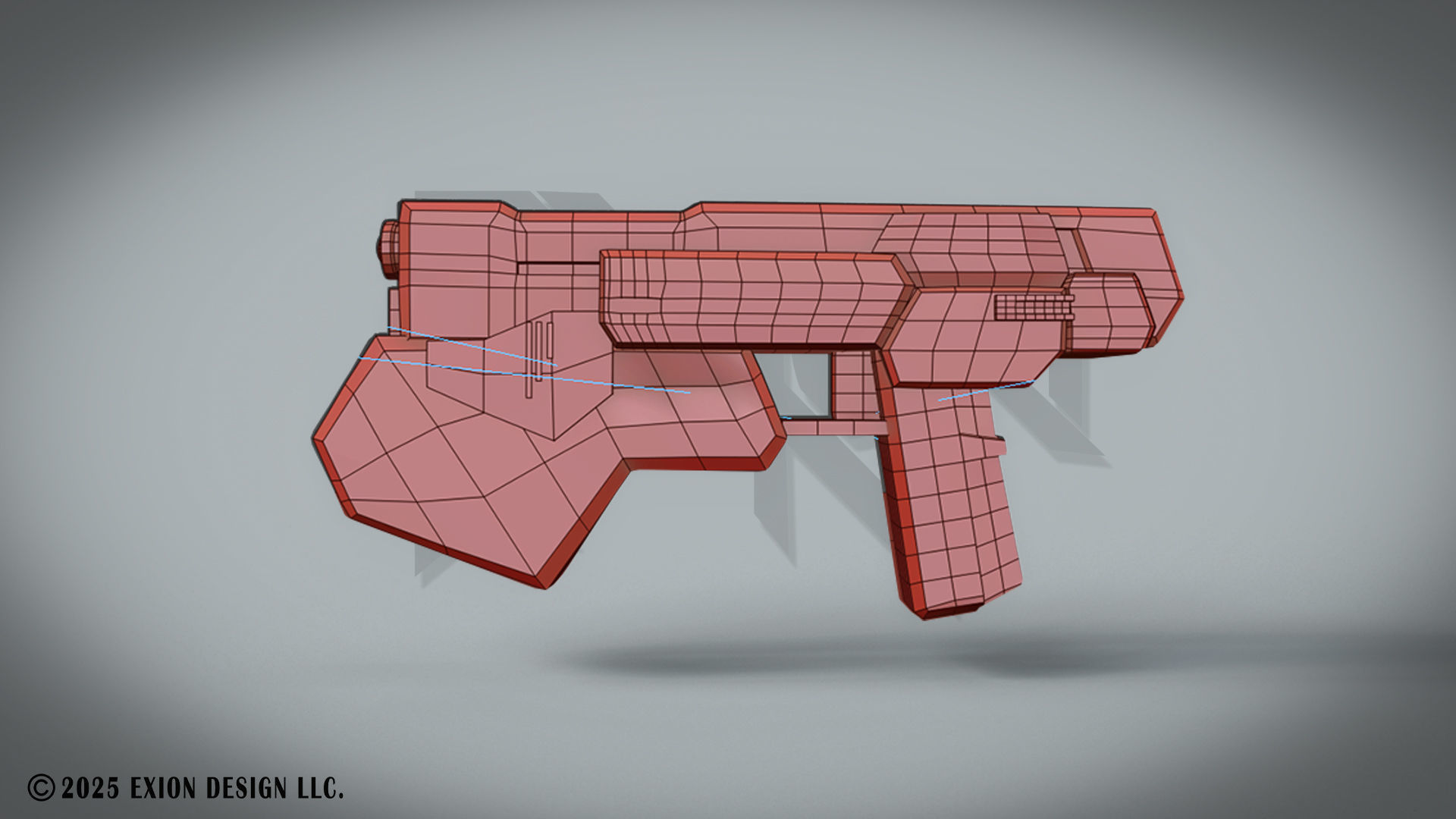 Gundam Dynames GN Beam Pistol - Game-Ready - 3D-Printable Low-poly 3D model_9