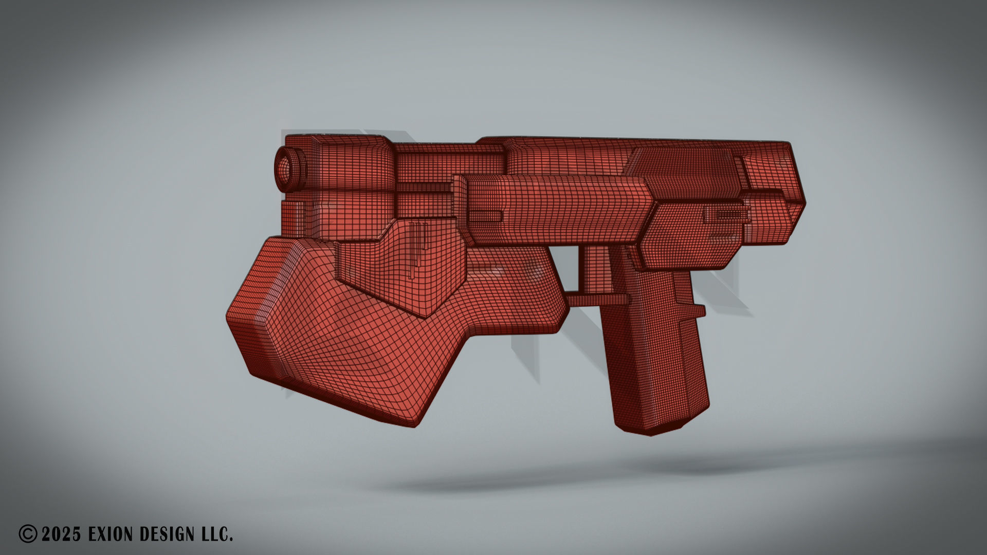 Gundam Dynames GN Beam Pistol - Game-Ready - 3D-Printable Low-poly 3D model_2