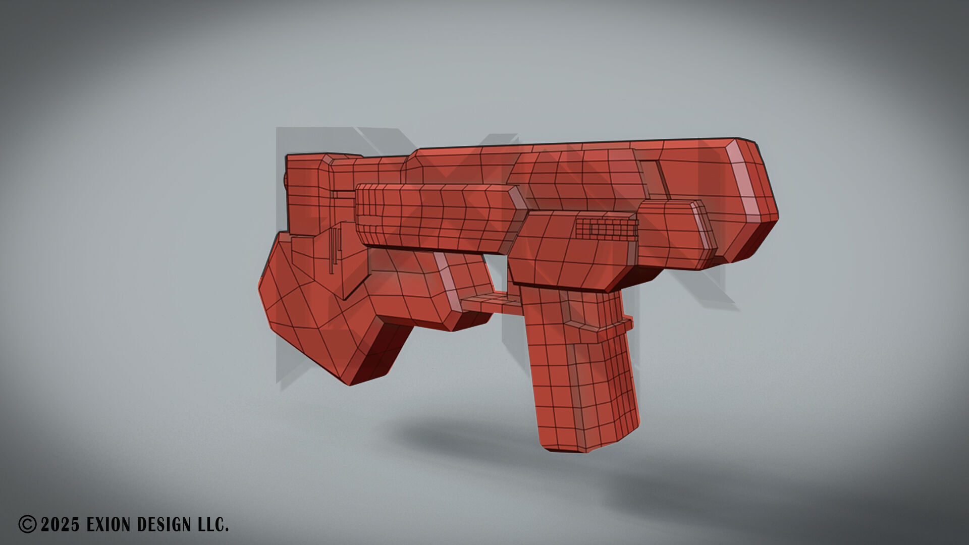 Gundam Dynames GN Beam Pistol - Game-Ready - 3D-Printable Low-poly 3D model_12