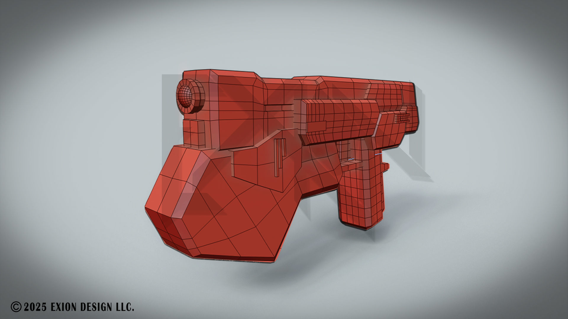 Gundam Dynames GN Beam Pistol - Game-Ready - 3D-Printable Low-poly 3D model_6