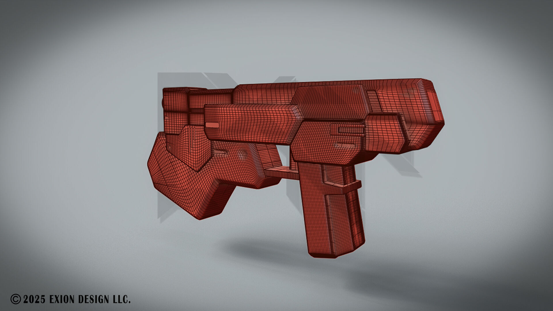 Gundam Dynames GN Beam Pistol - Game-Ready - 3D-Printable Low-poly 3D model_11
